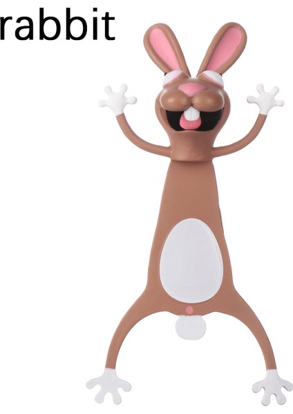 Tavşan 3D Stereo Güzel Karikatür Hayvan Imleri Pvc Malzeme Hediye Kitap Ayracı Için Yaratıcı Kitap Işaretleyiciler Ofis Okul Kırtasiye (Yurt Dışından)