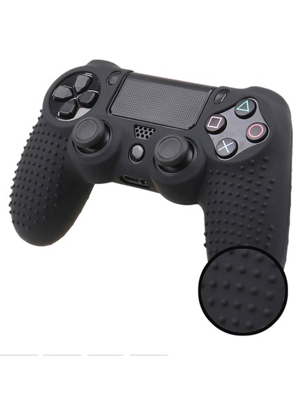 Siyah Anti Kayma Silikon Koruyucu Kılıf Dualshock 4 Ps4 Ds4 Pro Slim Denetleyici Kapağı Analog Kavrama Kılıfı (Yurt Dışından)