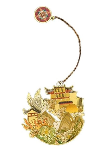 E Kitap Klipsi Püskül Vintage Geometrik Kolye Kitap Işaretleyici Oymak Okuma Asistanı Çin Tarzı Pirinç Imi Okul Malzemeleri (Yurt Dışından)