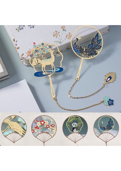 B1 Metal Içi Boş Imi Tavuskuşu Boya Pirinç Imi Kitap Klibi Püskül Sayfalandırma Işareti Çin Tarzı Okul Ofis Malzemeleri Hediye (Yurt Dışından) fiyatları