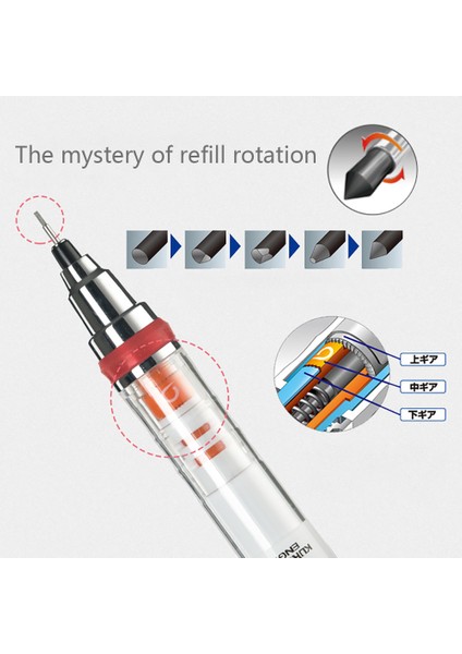 Turuncu Japonya Unı Sınırlı Model M5-450 Mekanik Kurşun Kalem Öğrenci Yazma Çekirdeği Kırmak Kolay Değil 0.3/0.5mm (Yurt Dışından) indirimleri