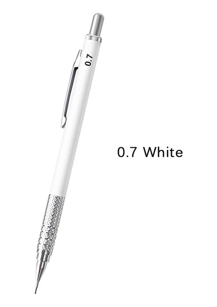 0.7mm Beyaz Yeni Tam Metal Mekanik Kurşun Kalem 0.3 0.5 0.7 0.9 1.3 2.0mm Siyah Gümüş 2b Sanat Boyama Eskiz Kalemler Ofis Okul Malzemeleri (Yurt Dışından)