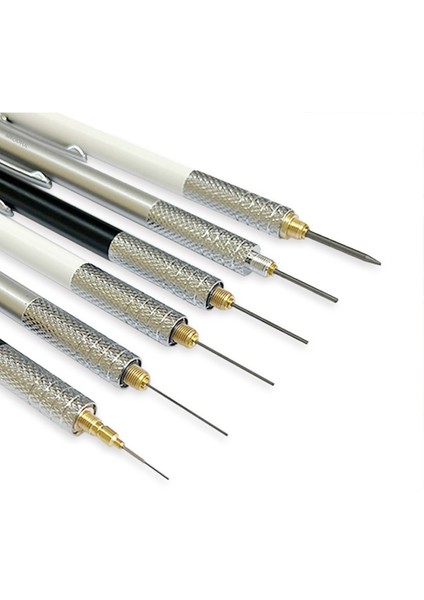 0.7mm Beyaz Yeni Tam Metal Mekanik Kurşun Kalem 0.3 0.5 0.7 0.9 1.3 2.0mm Siyah Gümüş 2b Sanat Boyama Eskiz Kalemler Ofis Okul Malzemeleri (Yurt Dışından)