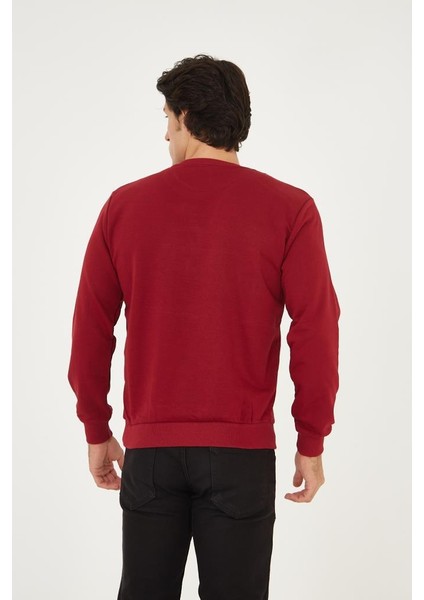 Bisiklet Yaka Omuz Detaylı Basic Sweatshirt