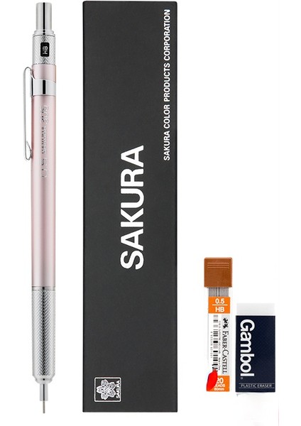 Toz 0.5 mm Set Sakura Mekanik Kurşun Kalem Metal Düşük Ağırlık Merkezi Kroki Çizim Kalemi Öğrenciler Için Profesyonel Sanat Çizim Aktivite Kalemi (Yurt Dışından)