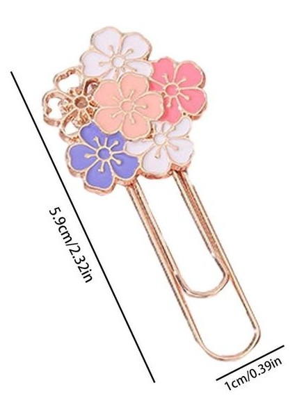 C Sakura Çiçek Kitap Ayracı Sakura Şekilli Kitap Ayracı Kiraz Çiçeği Ataşlar Sevimli Çiçek Kitap Ayraçları Metal Çiçek Şekilli Ataç (Yurt Dışından)