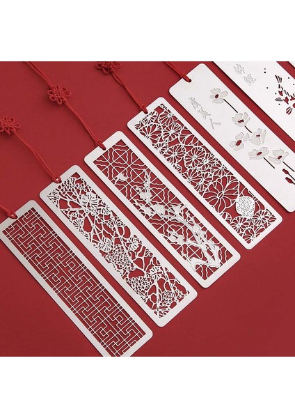 Stil 1 Çin Tarzı Imleri Yaratıcı Metal Hollow Out Metal Kitap Ayracı Tasse Çocuklar Öğrenciler Için Kırmızı Düğüm ile Hediyeler Okul Malzemeleri (Yurt Dışından) fiyatları