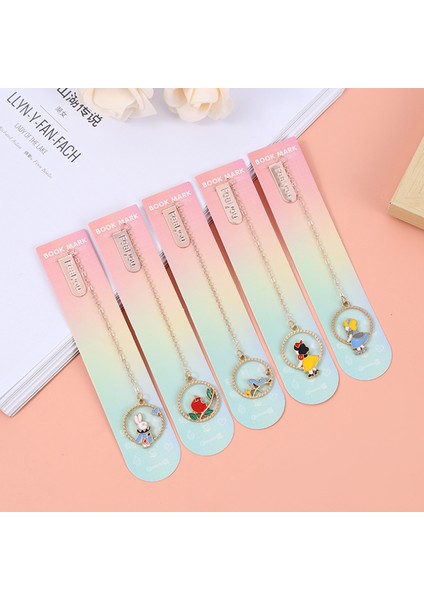 Rastgele 1 Adet Küçük Tavşan Apple Imi Sevimli Aksesuarları Boyama Kabartma Kitap Ayracı Sayfa Klasörü Öğrenci Ofis Okul Malzemeleri Kırtasiye (Yurt Dışından)