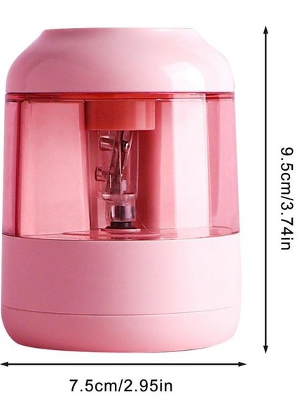 Pembe Elektrikli Kalemtıraş Otomatik Kalemtıraş Aracı Evde Okul Malzemeleri Çocuklar Için Konteynerli Elektrikli Kalemtıraş (Yurt Dışından)