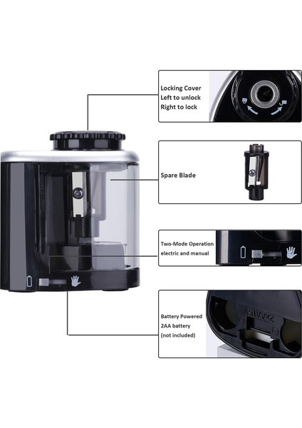 Mavi TENWINTW8005 Manuel/elektrikli 2'si 1 Arada Kalem Öğütücü Taşınabilir El Otomatik Çift Amaçlı Kalem Turner Okul Kırtasiye Malzemeleri (Yurt Dışından) indirimleri