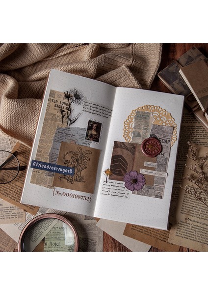 E Yoofun 60 Sayfalık Antika Kitapçı Serisi Vintage Gazete Malzemesi Kağıt Bullet Günlük Tutma Scrapbooking Dekor Arka Plan Kağıdı (Yurt Dışından) indirimleri