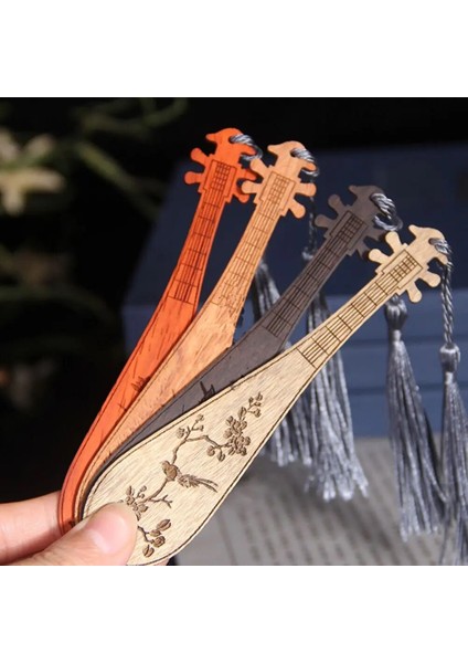 05 Çin Tarzı Narin Lute Gitar Bambu Imi Vintage Ahşap Oyma Lute Püskül Imi Öğrenci Hatıra Hediye (Yurt Dışından) modelleri