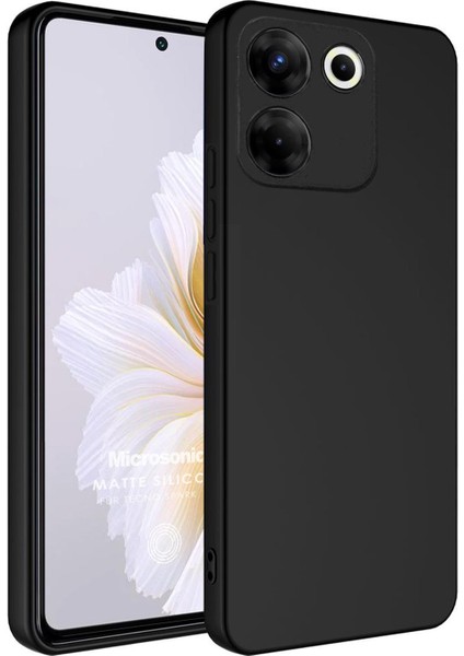 Matte Silicone Tecno Camon 20 Kılıf Siyah