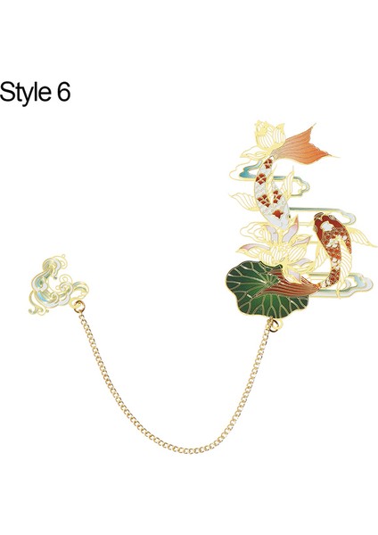 B Tarzı 6 Sıcak Çin Tarzı Metal Imi Püskül Kolye Retro Kitap Klipsi Sayfalandırma Mark Okul Ofis Malzemeleri Kırtasiye Öğrenci Hediye (Yurt Dışından)