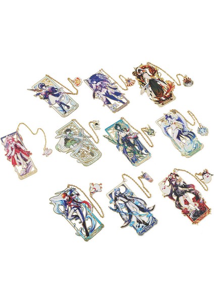 Kamisato Ayato Yae Miko Venti Hu Tao Imleri Anime Genshin Etki Imi Yaratıcı Takılar Kawaii Kitap Sayfası Alaşım Kırtasiye Okul Malzemeleri (Yurt Dışından) indirimleri