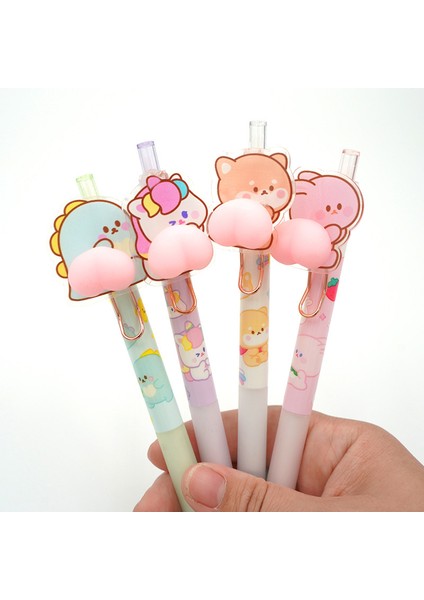 1 Adet 0.5mm Rastgele Kawaii Hayvanlar Butt Jel Kalemler 0.5mm Sevimli Sıkıştırılmış Nötr Kalemler Kore Kırtasiye Basın Kalemler Çocuk Oyuncakları Okul Ofis Malzemeleri (Yurt Dışından) modelleri