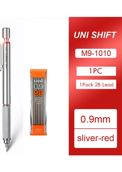 0.9 mm Kalem 2b Kurşun Japonya Uni Metal Mekanik Kurşun Kalem Lapiceros 0.3/0.4/0.5/0.7/0.9 mm Geri Çekilebilir Ucu Düşük Yerçekimi Merkezi Çizim Kroki Sabit (Yurt Dışından)