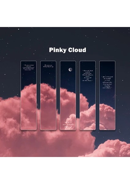 Pinky Bulut 5 Adet/takım Kitap Okumak Için Gökyüzü Yer Imlerine Bakın Ay Yıldız Galaxy Gökyüzü Bulut Sevimli Kırtasiye Imi Klip Hediye E6544 (Yurt Dışından)