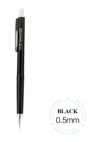 0.5mm Siyah Sakura XS-123/125/127/129 Mekanik Pres Otomatik Kalem Aktivite Kalemleri 0.3/0.5/0.7/0.9mm Çizim Yazma Okul Kırtasiye (Yurt Dışından)