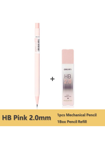 Hb Pembe Deli Mekanik Kurşun Kalem 2.0mm Kurşun Hb 2b Çizim Yazma Aktivite Kalemleri Kurşun Kalem Bıçağı ile Okul Için Kalemler Açtı (Yurt Dışından)