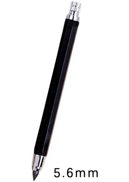 5.6mm Blak Metal Mekanik Kalem 5.6mm Sanat Resim Çizim Aracı Sanat Okulu Kroki Çizgi Roman Tasarım Otomatik Kalem Öğrenci Kawaii Kırtasiye (Yurt Dışından)