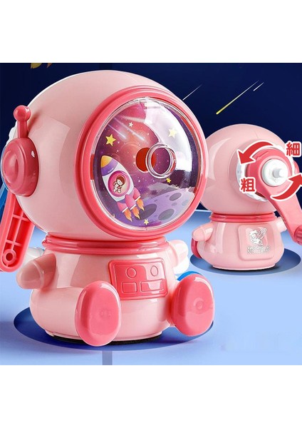 C Astronot Kalemtıraş Otomatik Kalemtıraş Erkek Anaokulu Karikatür El-Krank Sevimli Ilköğretim Okul Malzemeleri (Yurt Dışından)