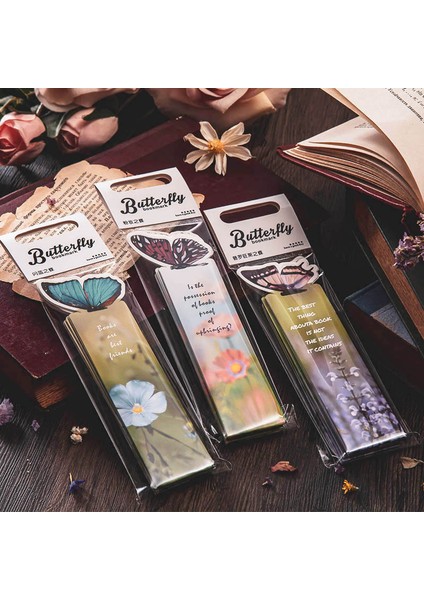B Dimi 10 Adet Güzel Kelebek 3D Imleri Kitap Yönetimi Yardımcı Okuma Dekorasyon Kırtasiye Yaratıcı Okul Malzemeleri (Yurt Dışından)