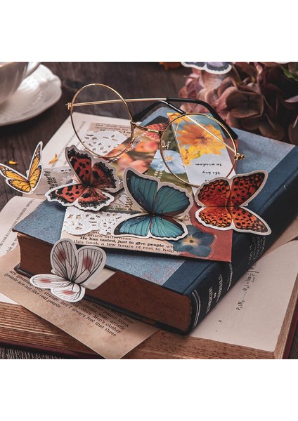 B Dimi 10 Adet Güzel Kelebek 3D Imleri Kitap Yönetimi Yardımcı Okuma Dekorasyon Kırtasiye Yaratıcı Okul Malzemeleri (Yurt Dışından)