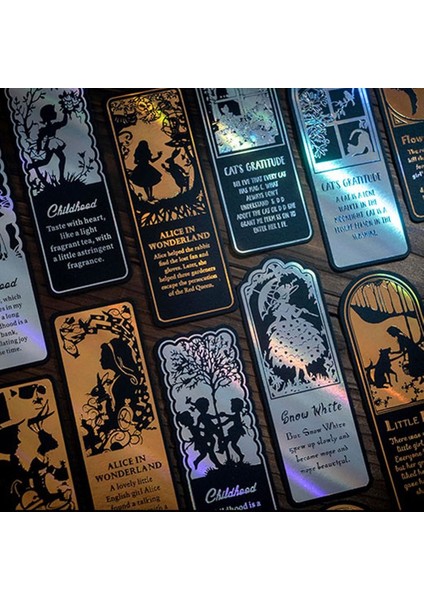 Alice In Wonderland 3 Adet Kawaii Kağıt Kitap Ayracı Siyah Kedi Kitap Ayracı Peri Masalları Serisi Altın Gümüş Folyo Kitap Ayraçları Hediye Kırtasiye Malzemeleri (Yurt Dışından) fırsatları