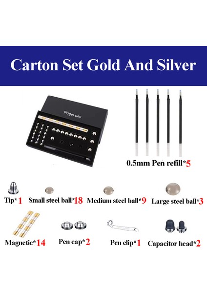 55 Adet Altın Gümüş 34/55 Adet/takım Manyetik Polar Kalem Metal Mıknatıs Modüler Düşünüyorum Mürekkep Oyuncak Stres Fidgets Antistres Odak Eller Dokunmatik Kalem Silinebilir Hediye (Yurt Dışından)