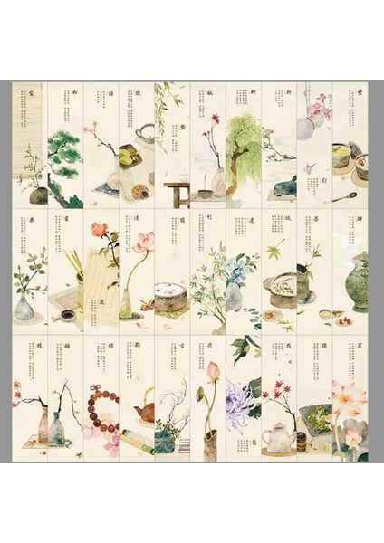 Stil 4 30 Adet Yaratıcı Çin Tarzı Kağıt Imleri Boyama Kartları Retro Güzel Kutulu Imi Hatıra Hediyeler Xxuc (Yurt Dışından)