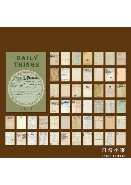 Stil 5 Retro Mini Kitap Bloknot Doku Dekoratif Malzeme Kağıt Hiçbir Yapışkan Kart Günlük Kaydı Dıy Scrapbooking Retro Saydam Kağıt (Yurt Dışından)