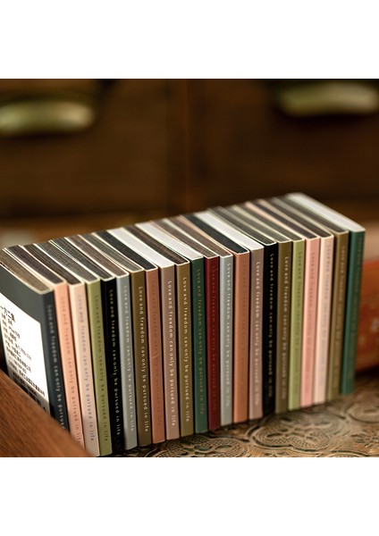 Stil 5 Retro Mini Kitap Bloknot Doku Dekoratif Malzeme Kağıt Hiçbir Yapışkan Kart Günlük Kaydı Dıy Scrapbooking Retro Saydam Kağıt (Yurt Dışından)