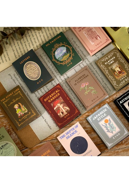 Stil 5 Retro Mini Kitap Bloknot Doku Dekoratif Malzeme Kağıt Hiçbir Yapışkan Kart Günlük Kaydı Dıy Scrapbooking Retro Saydam Kağıt (Yurt Dışından)