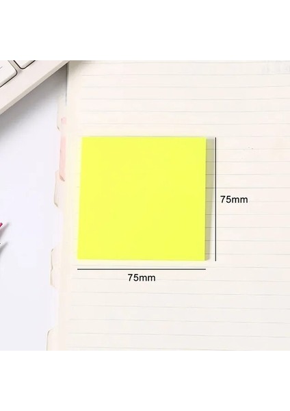 75X75MM Şeffaf Yayınlandı Yapışkan Dizüstü Su Geçirmez Pet Bloknot Öğrenci Ofis Kırtasiye Basit Bloknotlar Not Defteri Not Defteri (Yurt Dışından)