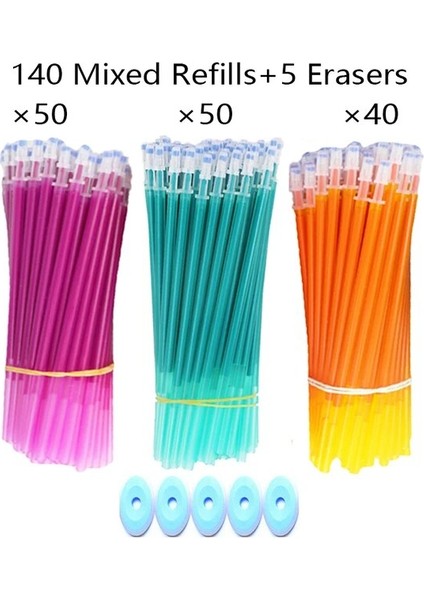 145 Adet Karışık Set B 14530 Adet Silinebilir Kalemler Yedekler Okul Jel Kalemler Yazma Malzemeleri Için 0.5mm Kolu Tükenmez Öğrenci Ofis Kawaii Kırtasiye (Yurt Dışından)