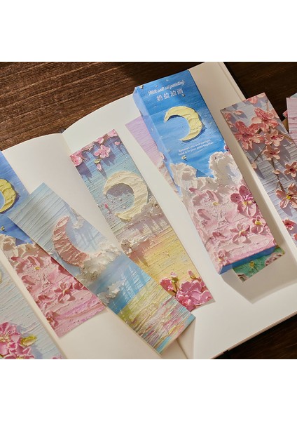 G 30 Adet/takım Rüya Plan Kağıdı Kitap Ayracı Estetik Yağlıboya Edebi Manzara Bulutlar Kağıt Okuma Dıy Endeksi Malzeme Şerit (Yurt Dışından) fiyatları