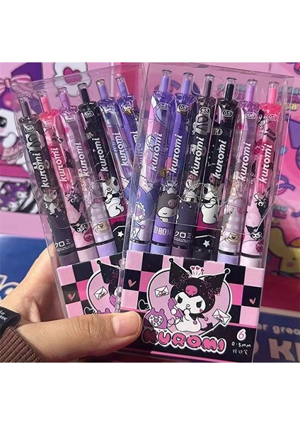 12 Adet Pvc Kutu Sanrio Jel Kalem 12-36 Adet Karikatür Kuromi Öğrencileri Kırtasiye Yazma Kalemleri 0.5 Siyah Okul Çocukları Sınav Aracı Ofis Imza Kalemi (Yurt Dışından) fiyatları