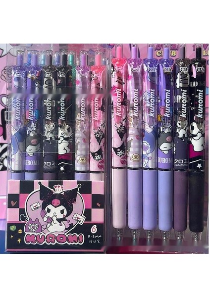 12 Adet Pvc Kutu Sanrio Jel Kalem 12-36 Adet Karikatür Kuromi Öğrencileri Kırtasiye Yazma Kalemleri 0.5 Siyah Okul Çocukları Sınav Aracı Ofis Imza Kalemi (Yurt Dışından) modelleri