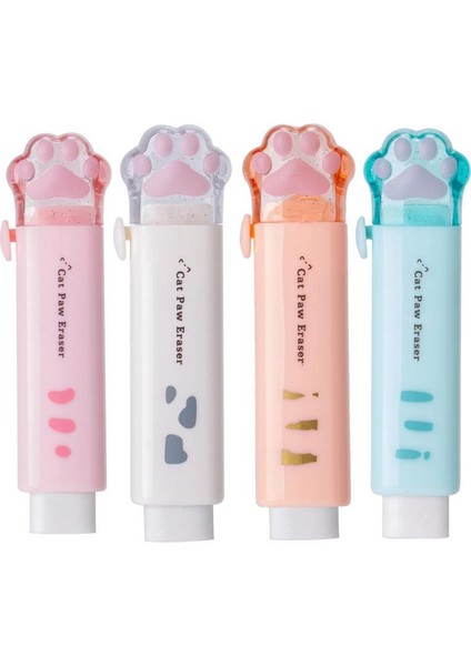 Rastgele Renk Sevimli Kedi Pençe Silgi Güzel Kalem Kauçuk Kawaii Tasarım Itme Çekme Silgi Düzeltme Aracı Kırtasiye (Yurt Dışından) modelleri