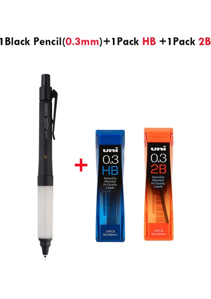 0.3mm Kalem 2 Kurşun Japonya Uni Mekanik Kurşun Kalem 1009GG Lapices 0.3mm/0.5mm Alfa-Jel Anahtarı Tutun Kuru Toga Otomatik Kalemler Anti-Kırık Çekirdek (Yurt Dışından)