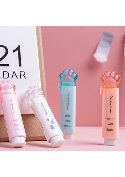 Rastgele Renk 1 Adet Sevimli Pençe Silgi Mini Kedi Pençe Itme Tipi Kauçuk Silgi Kalem Temizleme Kırtasiye Okul Öğrenci Hediye Ödülü (Yurt Dışından)