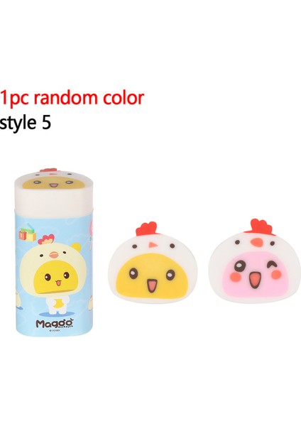 Style5 Rastgele Renk Yaratıcı Karikatür Panda Hamster Ayı Meyve Şekilli Kauçuk Silgi Çocuklar Için Kawaii Kalem Silgisi Yazma Çizim Düzeltme Aracı (Yurt Dışından)