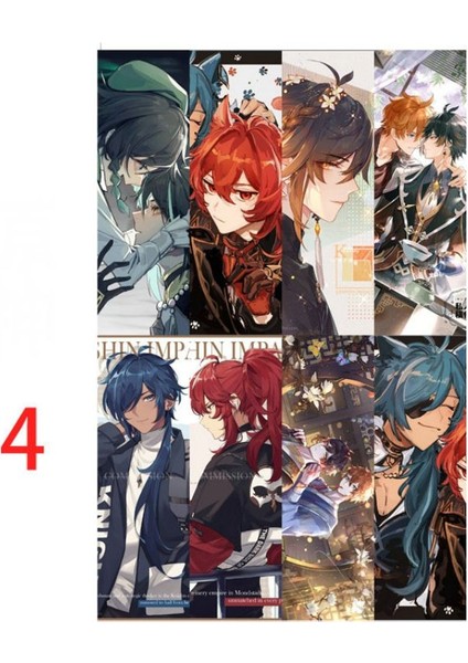 Stil 3 8 Adet Genshin Etki Oyunu Anime Kitap Ayracı Su Geçirmez Şeffaf Pvc Plastik Kitap Ayracı (Yurt Dışından) modelleri