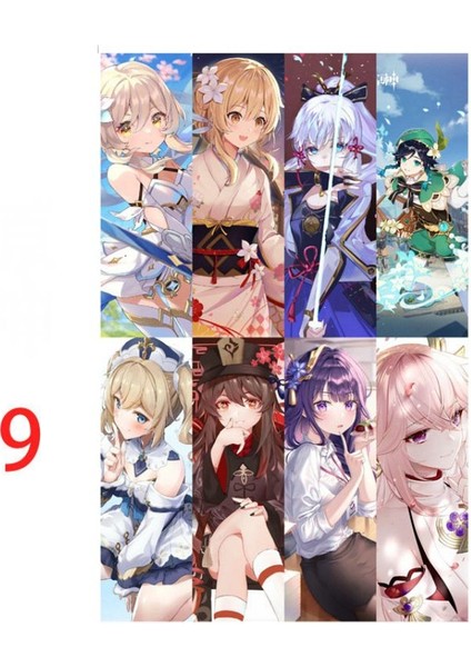 Stil 3 8 Adet Genshin Etki Oyunu Anime Kitap Ayracı Su Geçirmez Şeffaf Pvc Plastik Kitap Ayracı (Yurt Dışından) fırsatları