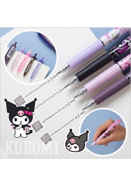 12 Adet Pvc Kutu Sanrio Jel Kalem 12-36 Adet Karikatür Kuromi Öğrencileri Kırtasiye Yazma Kalemleri 0.5 Siyah Okul Çocukları Sınav Aracı Ofis Imza Kalemi (Yurt Dışından) indirimleri
