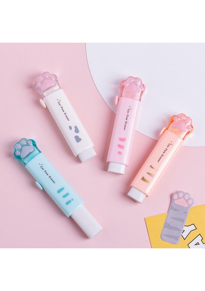 Pembe Kawaii Itme-Çekme Tasarım Kedi Paw Taşınabilir Kauçuk Silgi Sevimli Silgi Çocuklar Için Okul Ofis Malzemeleri Hediye Kırtasiye Ödülleri (Yurt Dışından) fırsatları