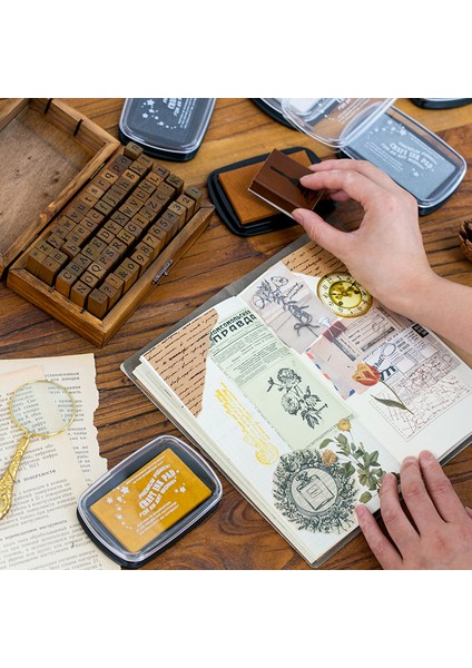 E Yoofun 6 Renk Büyük Boy Inkpad Craft Yağ Bazlı Dıy Mürekkep Pedleri Sünger Pullar Scrapbooking Dekor Parmak Izi Mühür Damga Pedi (Yurt Dışından) fırsatları