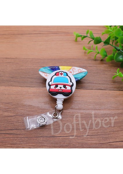 Ambulans Sevimli Ambulans Stetoskop Silikon Geri Çekilebilir Rozet Makara Doktor Hemşire Göğüs Kartı Sergi Tutucu Klip (Yurt Dışından) fiyatları