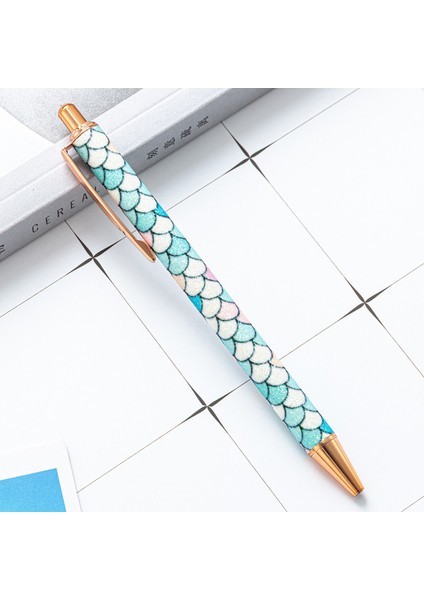 Gül Altın Tükenmez Kalemler Metal Basın Geri Çekilebilir Pürüzsüz Yazma Altın Pembe Kız Hediye Dayanıklı Ofis Okul Malzemeleri Kırtasiye Yazma Kalem (Yurt Dışından)